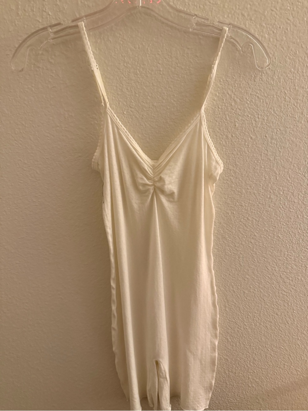 Women’s Cream Slip Romper Lingerie - V-Neck Camisole by
